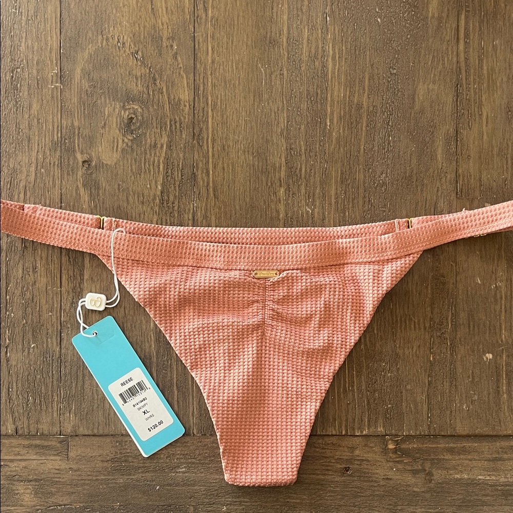 Beach Bunny Blush Textured Bikini Bottom - Picture 2 of 4